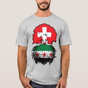 Syrische Schweizer Wurzeln und Kronenbaum T-Shirt