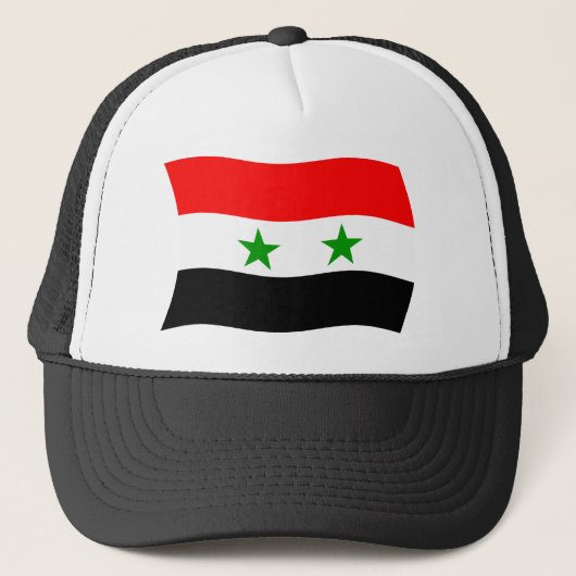 syrischer Flaggenhut Truckerkappe (Vorderseite)