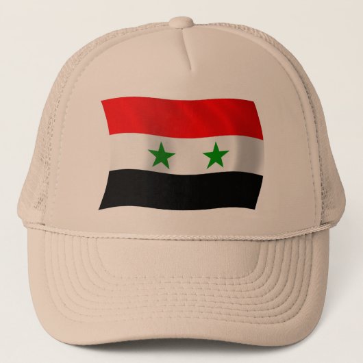 syrischer Flaggenhut Truckerkappe (Vorderseite)