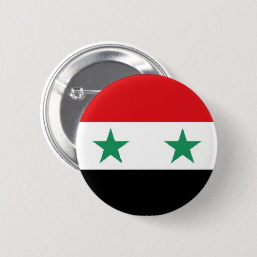 Syrischer Flaggenknopf Button (Vorne & Hinten)