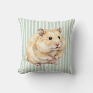 Syrischer Hamster-Wasserfarben-Kissenbezug Kissen
