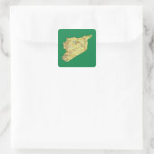 syrisches Kartenzeichen Quadratischer Aufkleber (Tasche)