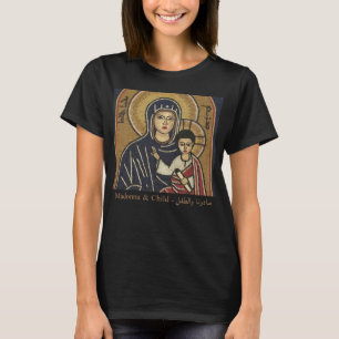 Syrisches Mosaik von Madonna und Kind Maronitisch  T-Shirt