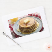 Syrup gedeckte Pfannkuchen Rechteckiger Aufkleber (Umschlag)