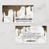 Syrup Glitzer Tropfen | Marmor und Whisk Visitenkarte (Vorne/Hinten)