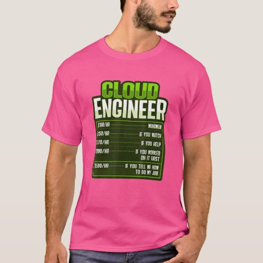 Sys Admin und Entwickler für einen Cloud-Entwickle T-Shirt (Vorderseite)