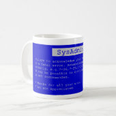 SysAdmin Anerkennungs-TagesTasse Kaffeetasse (Vorderseite Links)