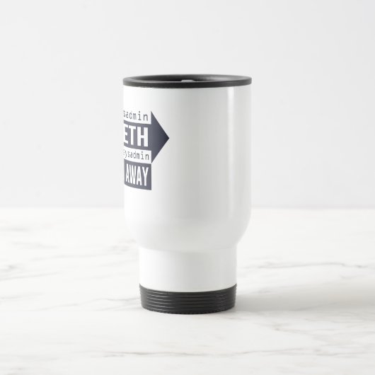 Sysadmin Giveth und Taketh weg Reisebecher (Mittel)