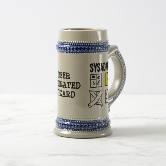 Sysadmin - Systemadministrator Bierglas (VorderseiteRechts)
