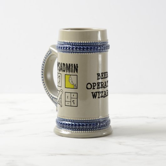 Sysadmin - Systemadministrator Bierglas (Vorderseite Links)