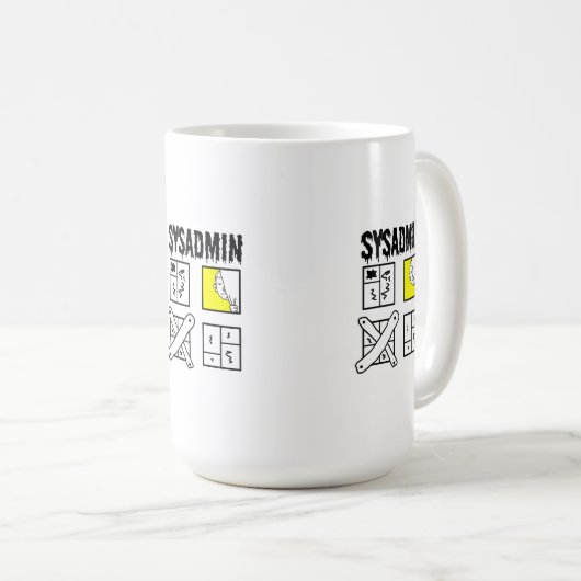 Sysadmin - Systemadministrator Kaffeetasse (VorderseiteRechts)