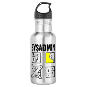 Sysadmin - Systemadministrator Trinkflasche (Vorderseite)