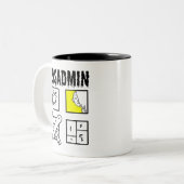 Sysadmin - Systemadministrator Zweifarbige Tasse (Vorderseite Links)