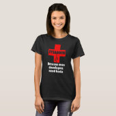 sysadmin, weil selbst Entwickler Helden benötigen T-Shirt (Vorne ganz)