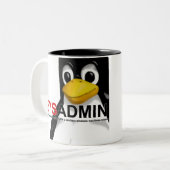SYSADMIN ZWEIFARBIGE TASSE (Vorderseite Links)
