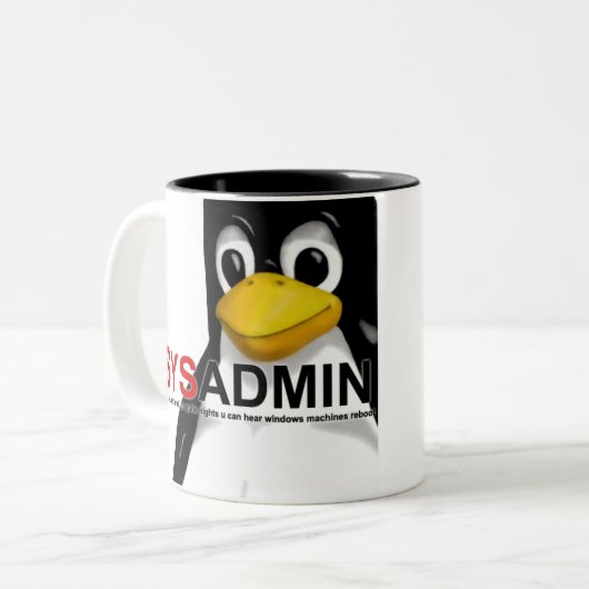 SYSADMIN ZWEIFARBIGE TASSE (Vorderseite Links)