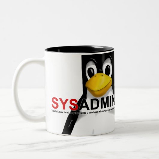 SYSADMIN ZWEIFARBIGE TASSE (Links)