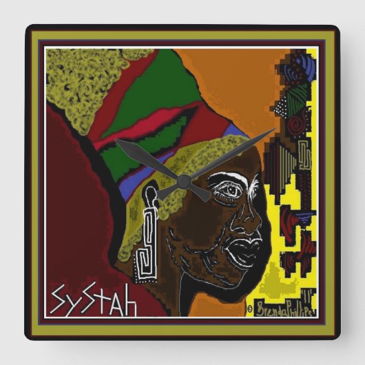 SYSTAH TIMECLOCK QUADRATISCHE WANDUHR (Vorderseite)