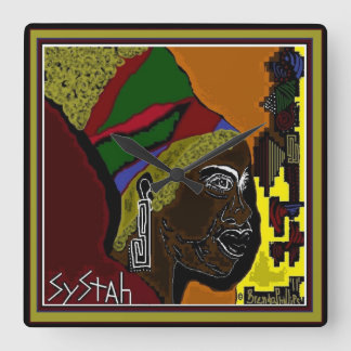 SYSTAH TIMECLOCK QUADRATISCHE WANDUHR