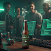 System Alert Hacker Bachelor Party Beer Label Bierflaschenetikett