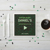 System Alert Hacker Bachelor Party Napkins Serviette