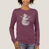 System Eingefroren Glitch Halftone Schneemann Tech Tri-Blend Shirt (Vorderseite)