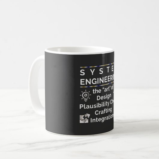 System Engineering Explanation Design Tasse (Vorderseite Links)