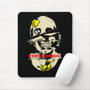System Error Glitch Skull Streetwear Art Mousepad