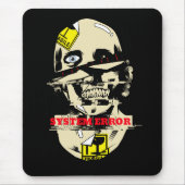 System Error Glitch Skull Streetwear Art Mousepad (Vorne)