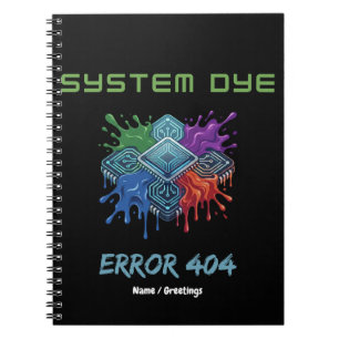 System-Farbfalschmeldung 404 Technikstörung Grafik Notizblock
