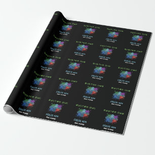 System-Farbfehler 404 Tech-Glitch-Mikrochip-Grafik Geschenkpapier