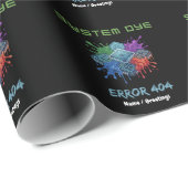 System-Farbfehler 404 Tech-Glitch-Mikrochip-Grafik Geschenkpapier (Rolleneckpunkt)
