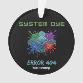 System-Farbfehler 404 Tech-Glitch-Mikrochip-Grafik Ornament (Vorderseite)