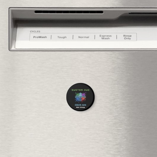 System-Farbfehler 404 Tech-Störung Microchip-Grafi Magnet (In Situ (Geschirrspüler))
