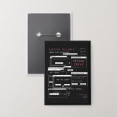 System Offline - Techno-Brutalist-Design Button (Vorderseite/Rückseite)