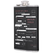 System Offline - Techno-Brutalist-Design Flachmann (Links)