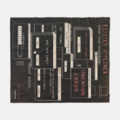 System Offline - Techno-Brutalist-Design Fleecedecke (Vorderseite (Horizontal))