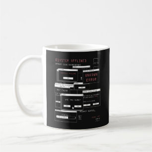 System Offline - Techno-Brutalist-Design Kaffeetasse