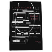 System Offline - Techno-Brutalist-Design Mittlere Geschenktüte (Vorderseite)