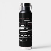 System Offline - Techno-Brutalist-Design Trinkflasche (Vorne)