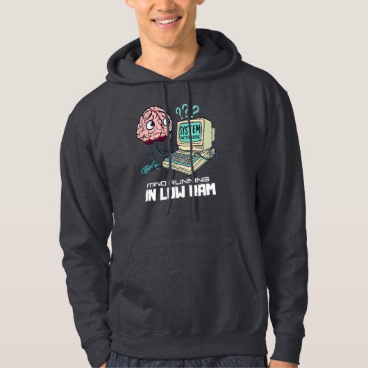 System Überdenken-Lustiges Retro-Design Hoodie (Vorderseite)
