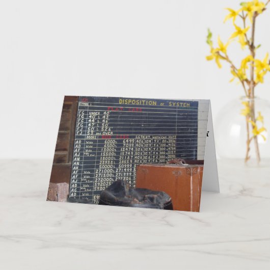 "Systemablage" - Bohrkarte Karte (Gelbe Blume)