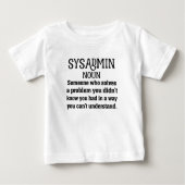 Systemadmin-Definition Baby T-shirt (Vorderseite)