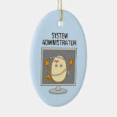 Systemadministrator Egghead Keramik Ornament (Rechts)