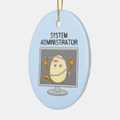 Systemadministrator Egghead Keramik Ornament (Links)