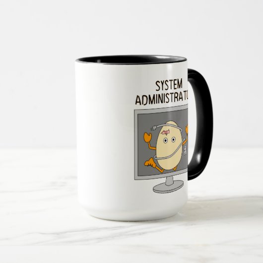 Systemadministrator Egghead Tasse (VorderseiteRechts)