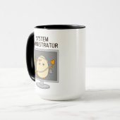 Systemadministrator Egghead Tasse (Vorderseite Links)