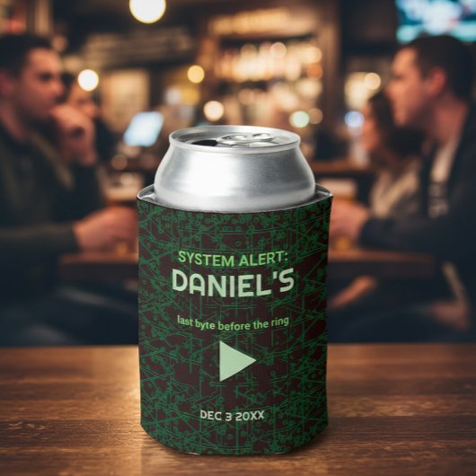 Systemalarm Hacker-Junggesellenabschied Dosenkühle Dosenkühler