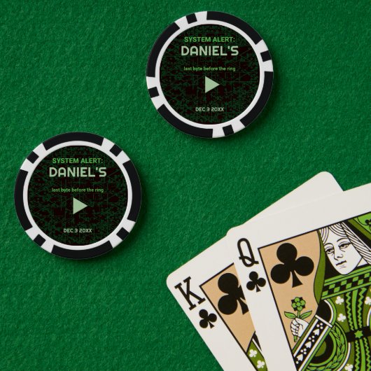 Systemalarm Hacker-Junggesellenabschluss-Pokerchip Pokerchips (Pokertisch (doppelt))