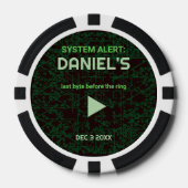 Systemalarm Junggesellenabschied Hacker Pokerchips (Vorderseite)